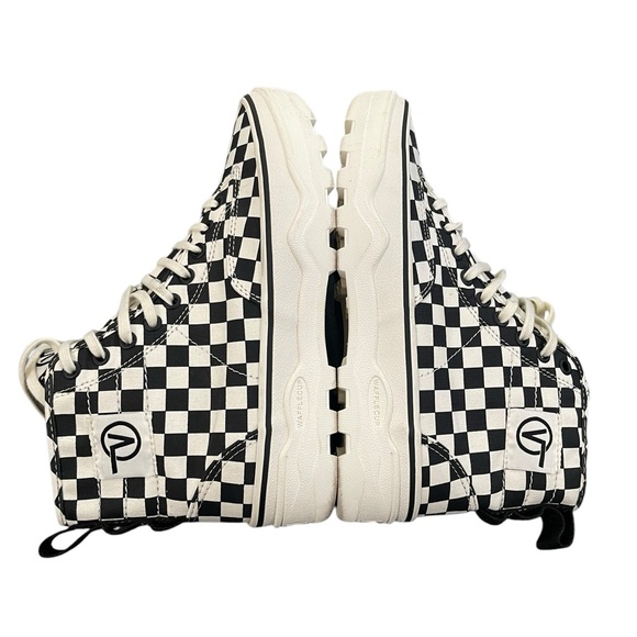 VANS Sentry WC Waffle Cup Marshmallow Checkerboard Hi Top Sneakers Rare Sz 6.5 - Picture 4 of 16